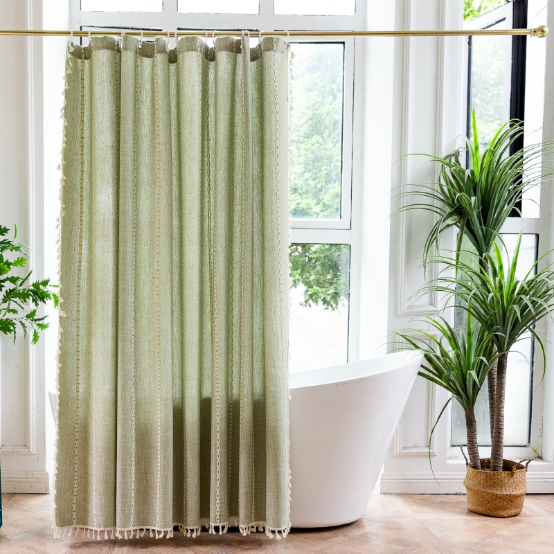 Planially Lot De 4 Rideaux De Douche En Marbre Gris Doré Avec Rideau De