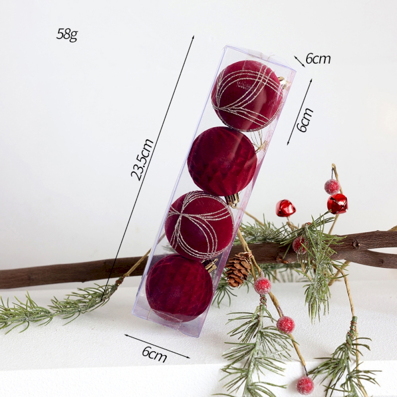 Grandes Boules De Noël Artisanales En Velours Multicolore, Fait Main, 20 Cm, Superbes