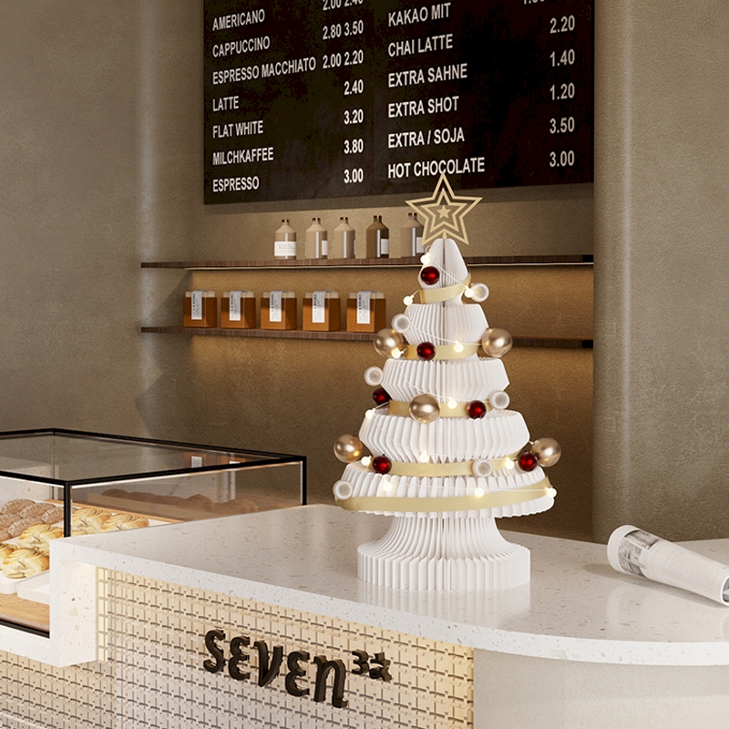 Sapin De Noël En Papier Pliable - Décoration Moderne Vintage