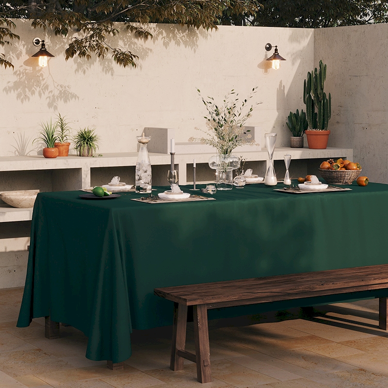 Tovaglia in lino in stile bohémien, con nappe, per picnic, giardino, feste, senza pieghe, strutturata, decorazione per interni e cucina, 140 x 140 cm