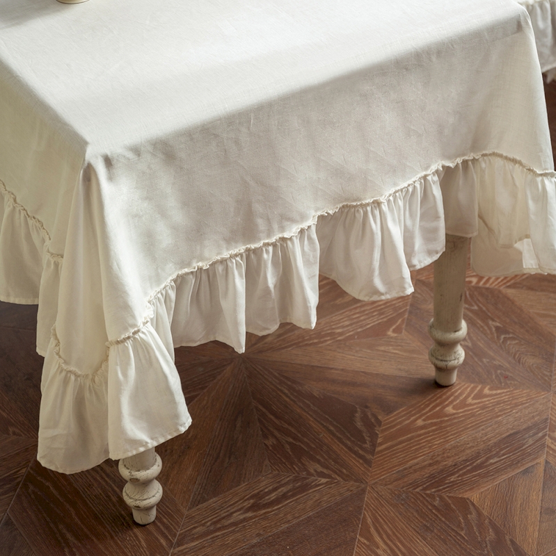 Nappe Ovale Anti-taches à La Main, Effet Lin, En Polyester, 100 % 180 X 220 Cm, Avec 8 Serviettes