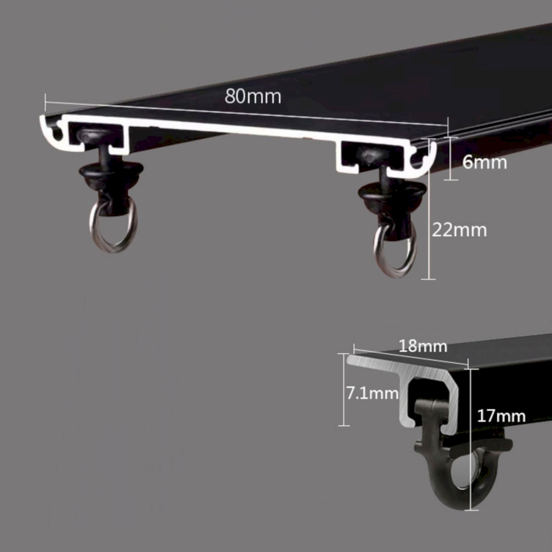 PXDOHQAW Rail De Plafond Pour Rideaux, Rail De Rideau Ultra-Fin Pour