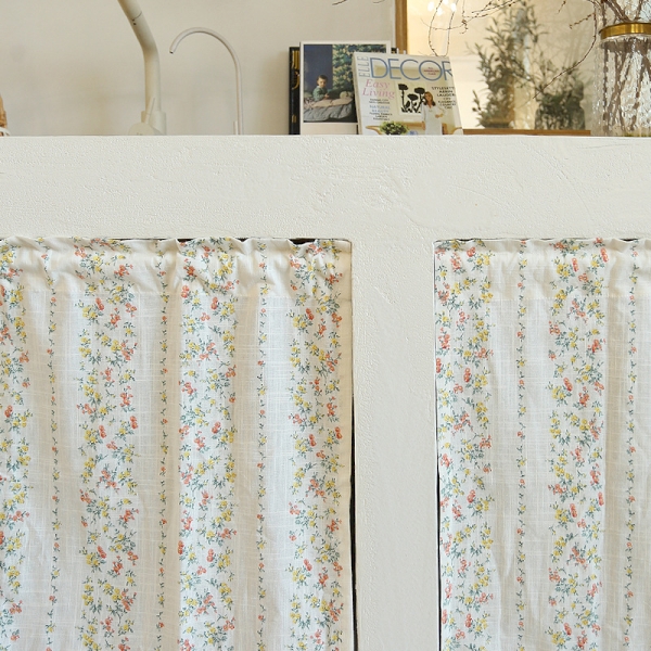 floral-pattern-linen-texture-short-window-curtains-small-window