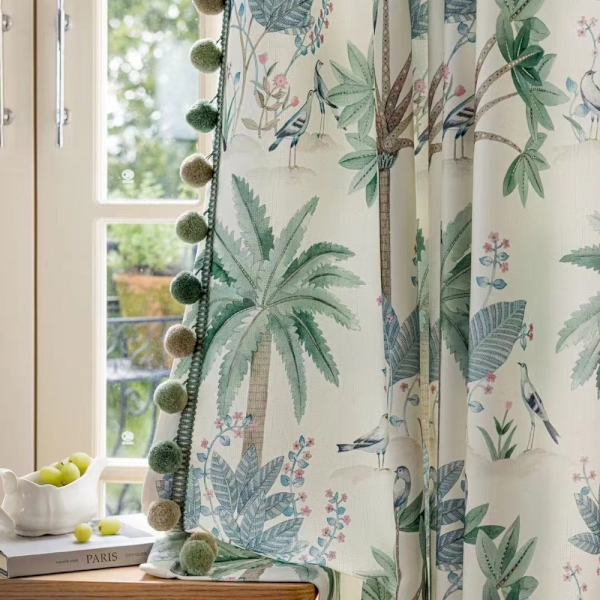 Chemin De Lit Hôtel – Imprimé Botanique Tropical – Taille 50x240 Cm – Tissu Doux Résistant à La Décoloration