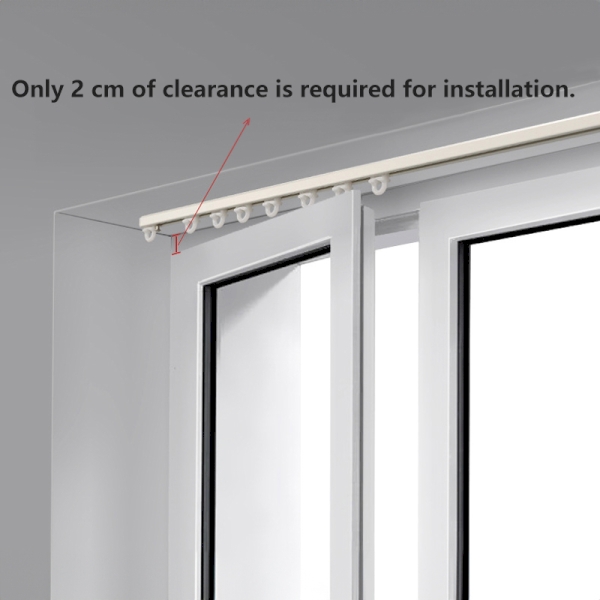 Thin Aluminum Ceiling Curtain Track, Ceiling Curtain Rail, Double ...