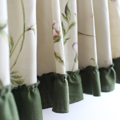 Spliced Garden Branches Half Curtains