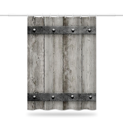 Rideau de Douche Imperméable et Anti-Moisissure Porte en Bois d'Époque