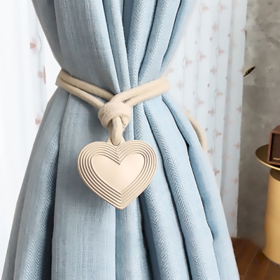 Fermatende per tende, stile bohémien, con perline in legno, corda intrecciata a mano, decorazione bohémien, per soggiorno e camera da letto