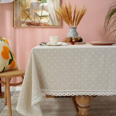 Pastoral Daisy Printed Rectangle Tablecloth