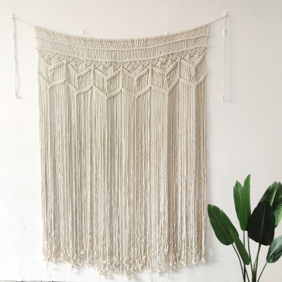 Handcrafted Butterfly Pattern Cotton Rope Curtain