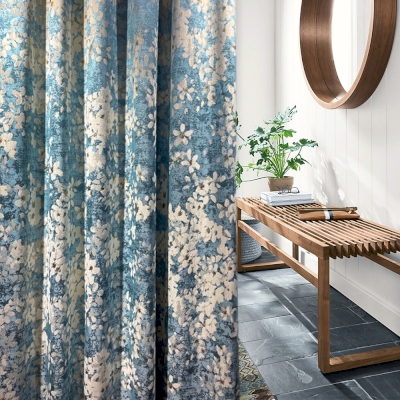 Rideau Fleur de Marguerite Bleue