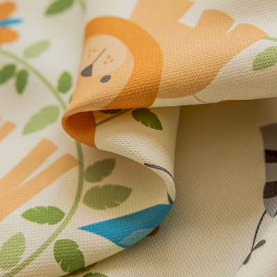 Kids Curtain, Animal Forest, Cotton and Linen