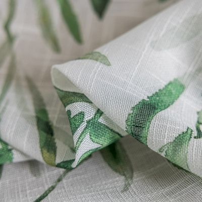 Sheer Curtains, Custom Bamboo, Linen Textured Fabric, 2 Colors Available