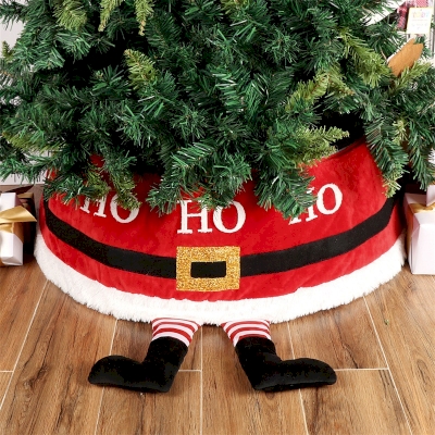 Christmas Tree Collar with Santa Claus Feet