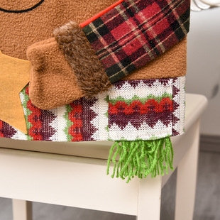 Festive Christmas Chair Covers with Reindeer, Snowman, and Santa Designs