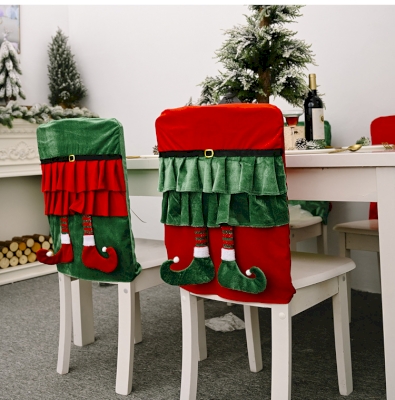 Housse de chaise créative de jambes d'elfe de Noël