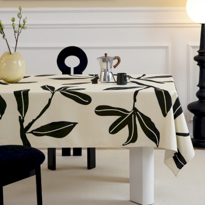 Faux Linen Print Tablecloth, Rectangle Tablecloths, Square Tablecloths