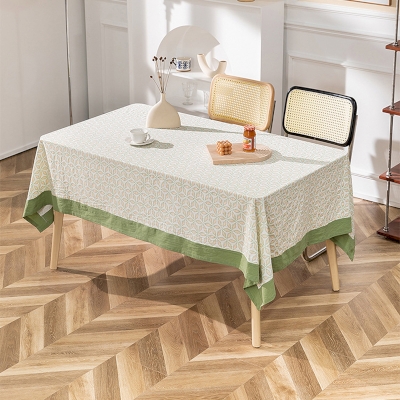 Washed Cotton Wide Hem Tablecloth, Rectangle Tablecloths, Square Tablecloths