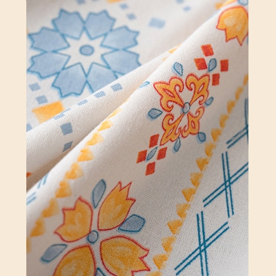 Ethnic Style Striped Waterproof Tablecloth, Rectangle Tablecloths, Square Tablecloths, Vinyl Oilcloth Tablecloth