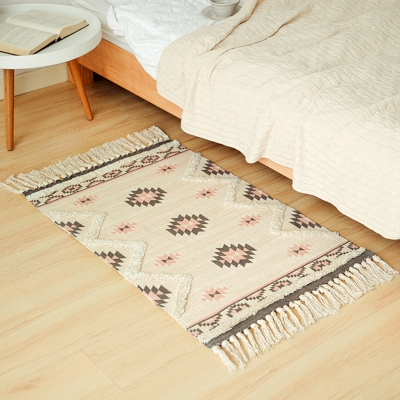 Tapis Frangé Tufté Imprimé Numériquement