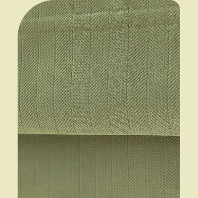 Stores Bateaux Sur Mesure en Chenille Vert, Motif Arête de Poisson