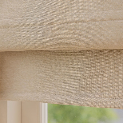 Stores Bateaux Sur Mesure en Coton et Lin avec Texture Délicate en Coloris Kaki