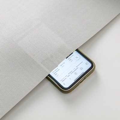 Light Gray Waterproof Custom Made Roller Blind - Fire Retardant Fabric