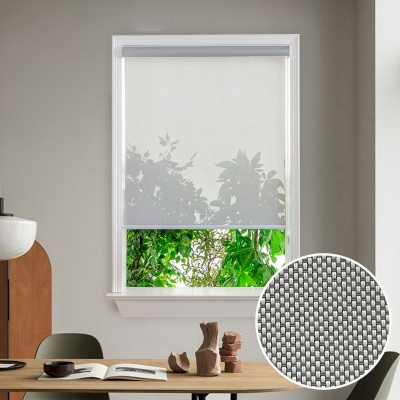 Custom Gray Waterproof Roller Blind - Fire Retardant Fabric
