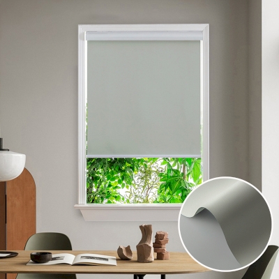 Custom Insulated Waterproof Roller Blinds with Box - Light Gray Tint