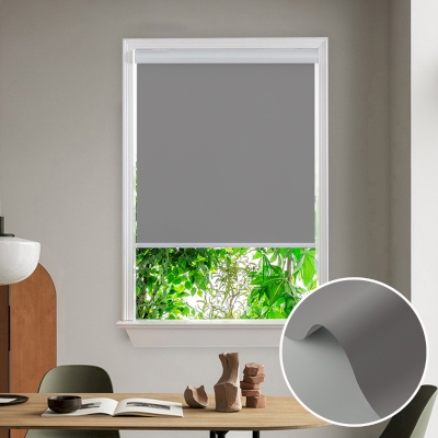 Custom Insulated Waterproof Roller Blinds with Box- Dark Gray Tint