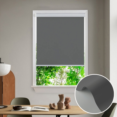 Custom Insulated Waterproof Roller Blinds with Box - Black Tint