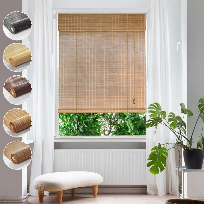 Custom Waterproof Bamboo Blinds - 5 Color Options