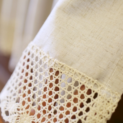 Country Style Cotton Linen Short Window Curtains, Small Window Curtains, Half Window Curtain, Cafe Curtains, Kitchen Curtains