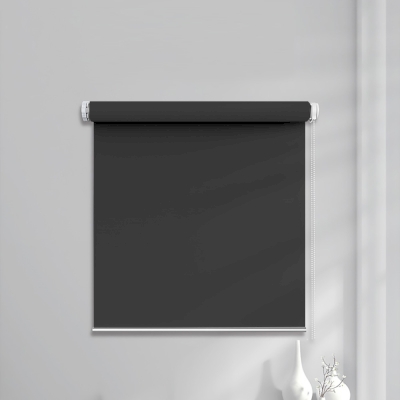 Custom No-Drill Linen-Look Blackout Roller Blinds - 8 Colors