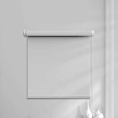 Custom No-Drill Linen-Look Blackout Roller Blinds - 8 Colors