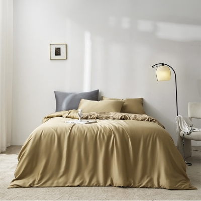 Reversible Lyocell Bedding Set - Double-Sided Softness in Softened Tones, Light Yellow