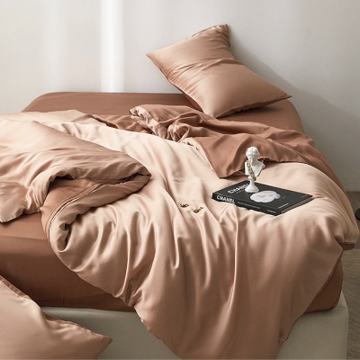 Reversible Lyocell Bedding Set - Double-Sided Softness in Softened Tones, Pink