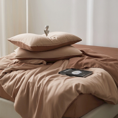 Reversible Lyocell Bedding Set - Double-Sided Softness in Softened Tones, Pink