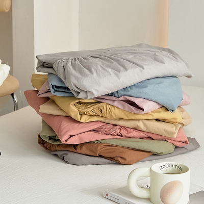 Drap Housse en Coton de Qualité Supérieure - Choix de Couleurs et de Tailles,90*190,120*200,150*200,180*200