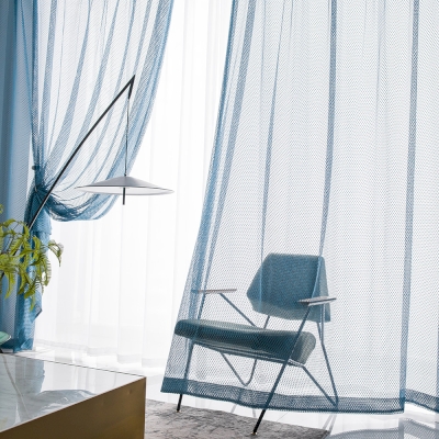 Voilage Découpé en Forme de Treillis Bleu, 4 Couleur