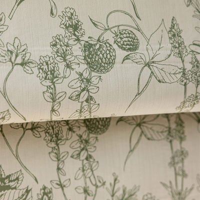 Roman Blind with Custom-Made Pine Cone and Flower Patterned Fabric