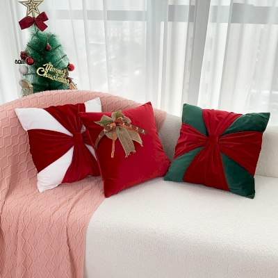 Housse de coussin noël collection sapin d'or