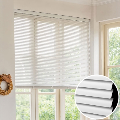 Store Vénitien Aluminium Blanc 25mm sur Mesure - Modèle C Classique