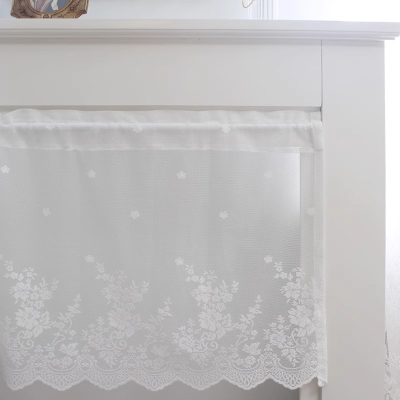 Vintage Pastoral Hollow Lace Short Curtains, Small Window Curtains, Short Window Curtains, Half Window Curtain, Cafe Curtains, Kitchen Curtains