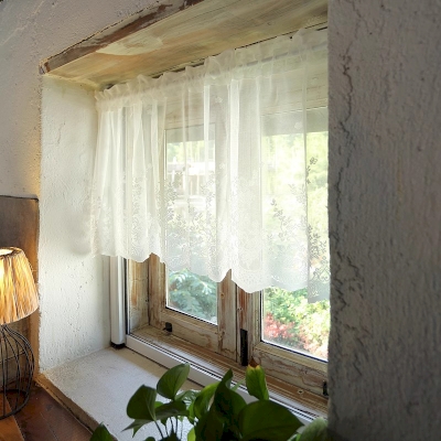 Vintage Pastoral Hollow Lace Short Curtains, Small Window Curtains, Short Window Curtains, Half Window Curtain, Cafe Curtains, Kitchen Curtains