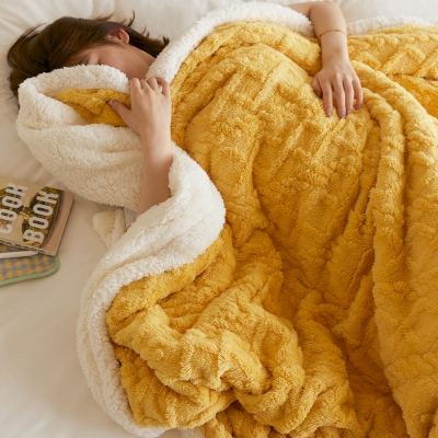 Plaid à Motif Losanges, Double-Face en Polaire, Plaid de Canapé, Plaid Polaire