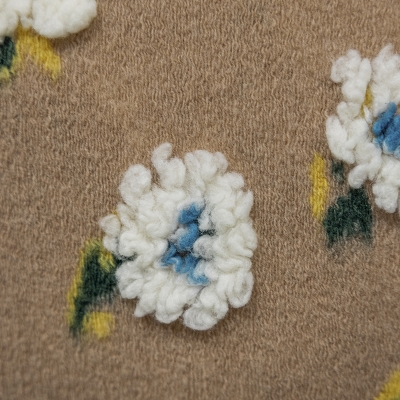 Coussin Fleuraison, Coton Gratté à Fleurs en Volume