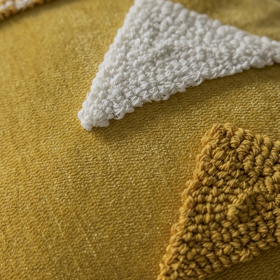 Yellow Geometric Cotton Throw Pillow, Decorative Pillows, Couch Throw Pillows