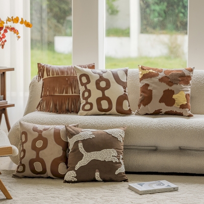 Modern Throw Pillow in Brown Tones, Decorative Pillows, Couch Throw Pillows