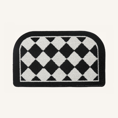 Paillassons et Tapis d'entrée DAMIER Noir et Blanc à Motif Chequered